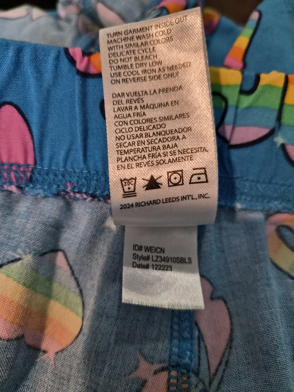 Disney Stitch 'Love' Rainbow Print Ruffle Sleep Shorts #0291 - Picture 5 of 5